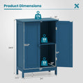 Tangkula Bathroom Storage Cabinet Freestanding Wooden Floor Cabinet