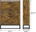 HAIOOU Shoe Storage Cabinet, Wood Shoe Cabinet with Adjustable Shelf for Entryway with 3 Flip Drawers, Rustic Brown