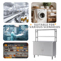 AECOJOY Stainless Steel Table with Cabinet 40"x20" Prep Table for Commercial Kitchen Countertop