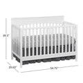 Oxford Baby Harper 4 - in - 1 Convertible Crib, Dove Gray, GREENGUARD Gold Certified, Wooden Crib
