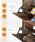 HAIOOU Shoe Storage Cabinet, Wood Shoe Cabinet with Adjustable Shelf for Entryway with 3 Flip Drawers, Rustic Brown