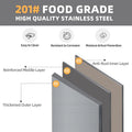 AECOJOY Stainless Steel Table with Cabinet 40"x20" Prep Table for Commercial Kitchen Countertop
