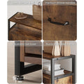 HAIOOU Shoe Storage Cabinet, Wood Shoe Cabinet with Adjustable Shelf for Entryway with 3 Flip Drawers, Rustic Brown